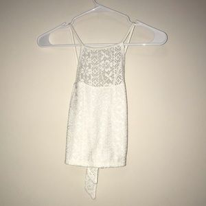 HOLLISTER open back crochet crop top